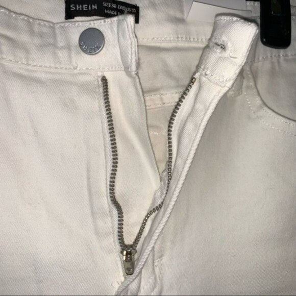 Shein Basics White Skinny Jeans High Rise Size 30 - Picture 4 of 9
